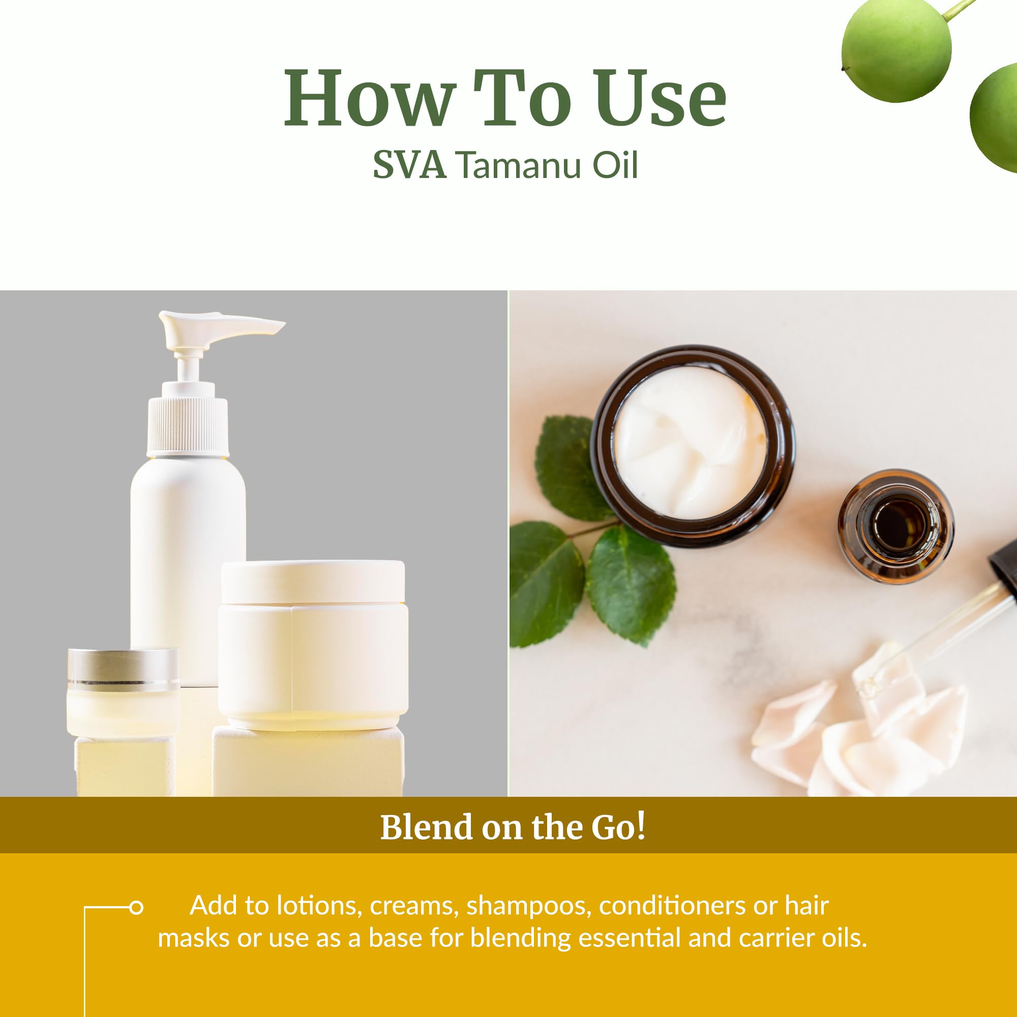 Amazon.com: SVA Tamanu Seed Oil - 16 Fl Oz – 100% Natural Cold